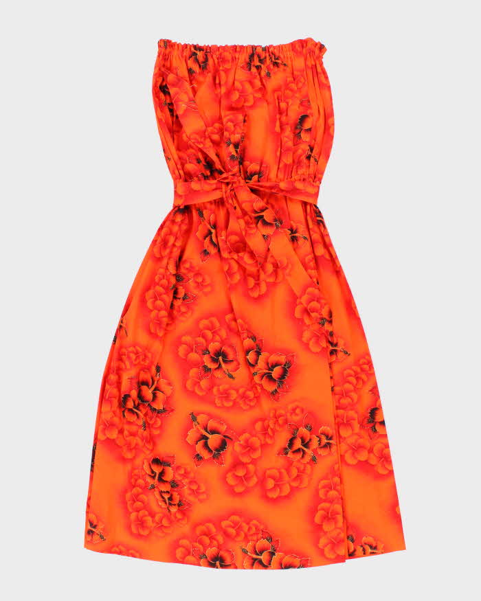 Vintage 70s Hawaiian Sleeveless Dress  - M