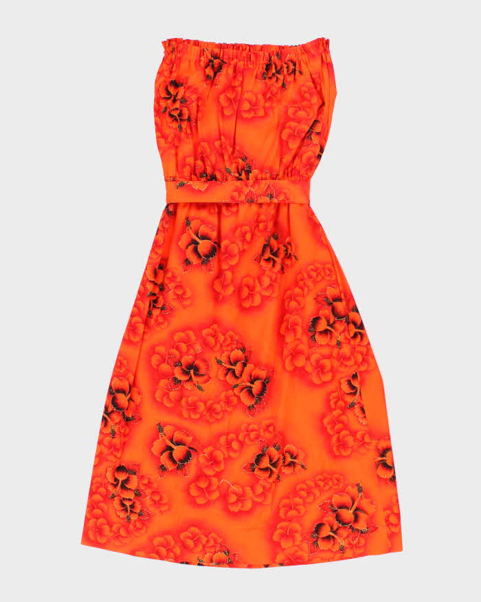 Vintage 70s Hawaiian Sleeveless Dress  - M