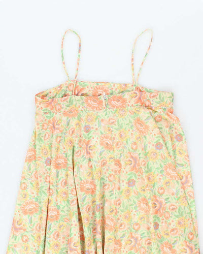 Vintage 70s Floral Dress - S