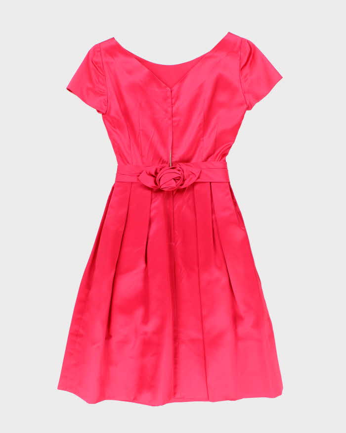 Vintage 50s Pink Satin Dress - S