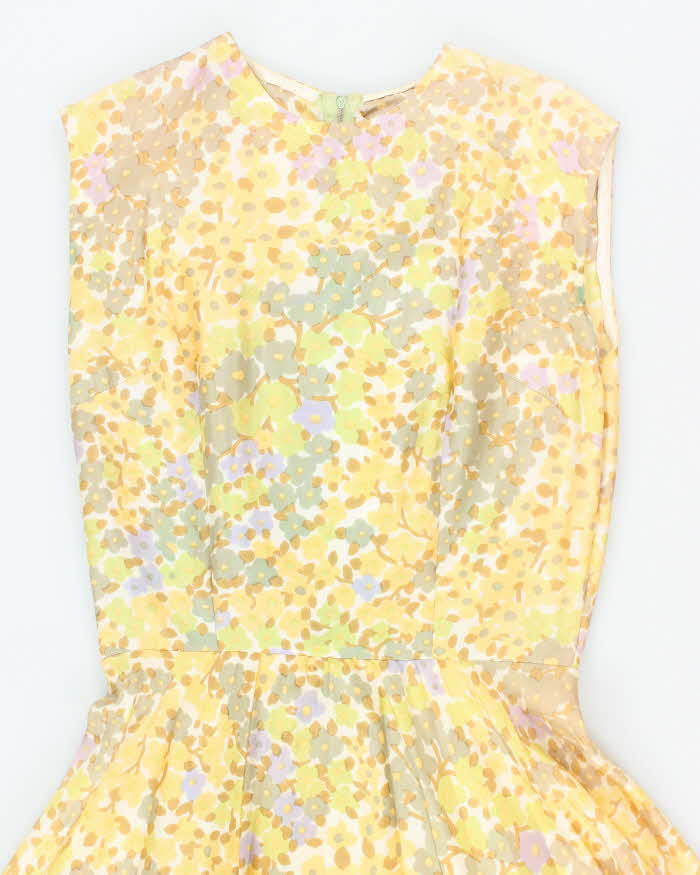 Vintage 50s Floral A-Line Dress - M