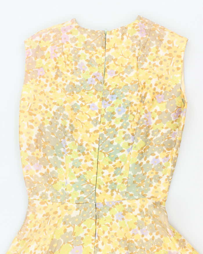 Vintage 50s Floral A-Line Dress - M