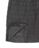 Vintage 50s Black Lace Rhinestone Dress - M