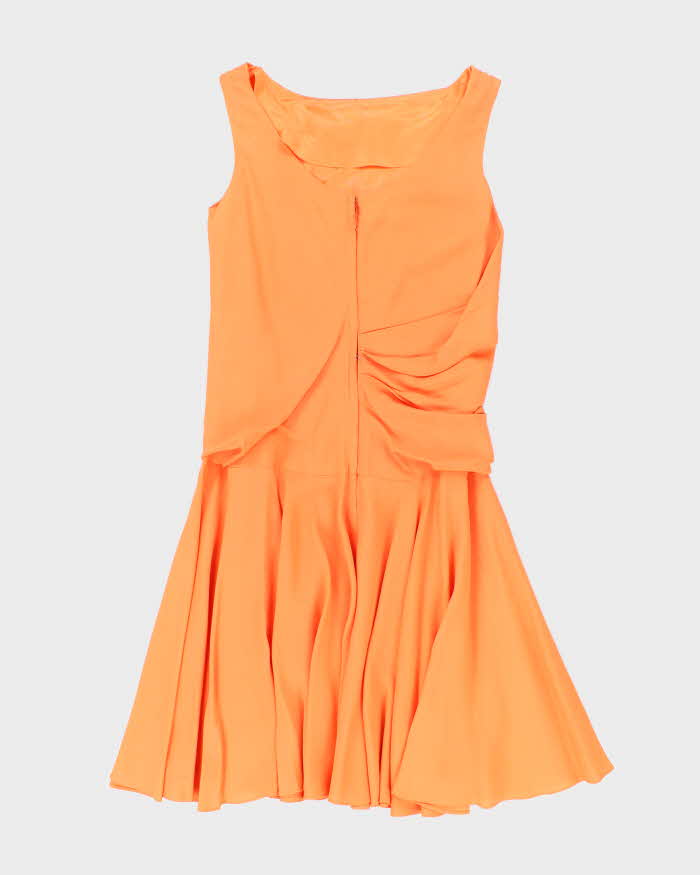 Vintage 60s Orange Sleeveless Dress - S