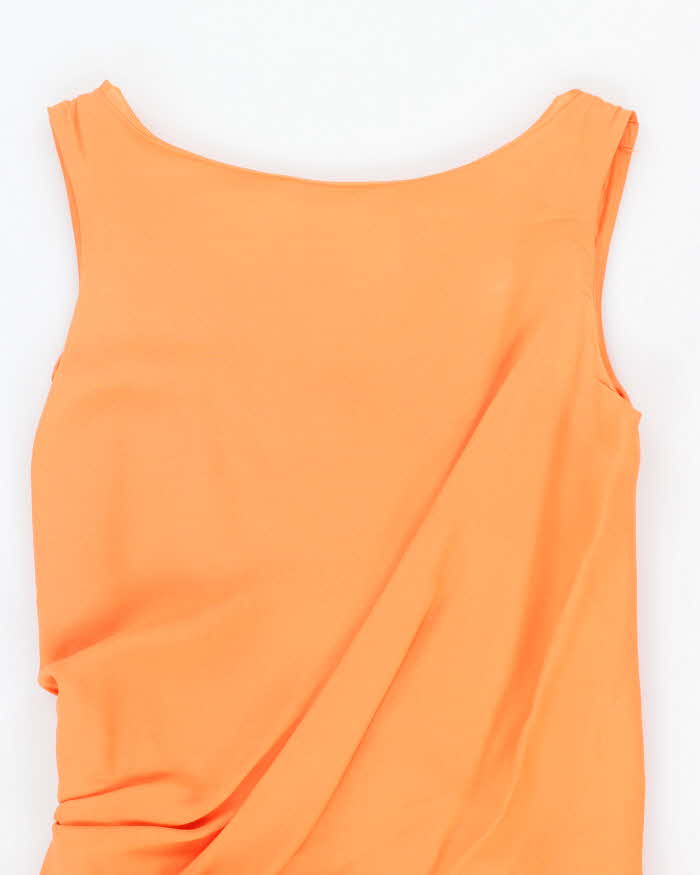 Vintage 60s Orange Sleeveless Dress - S