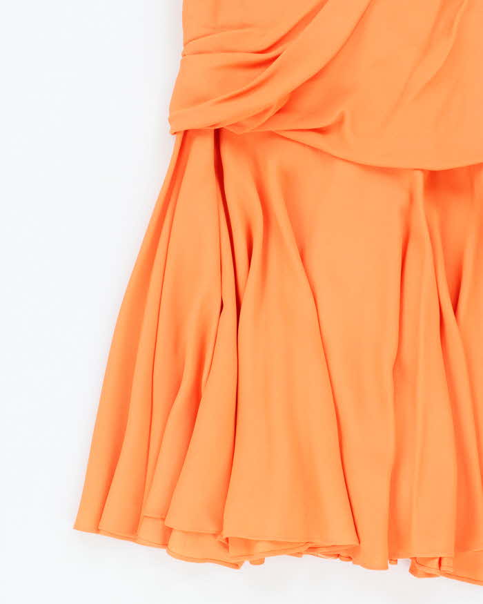 Vintage 60s Orange Sleeveless Dress - S