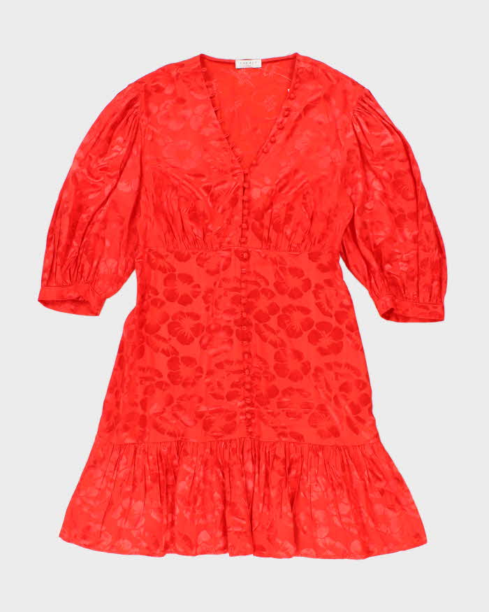 Sandro Silk Blend Floral Button-Up Dress - M