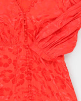 Sandro Silk Blend Floral Button-Up Dress - M