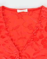 Sandro Silk Blend Floral Button-Up Dress - M