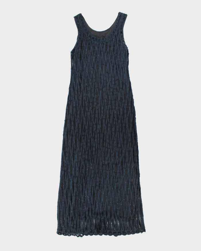Vintage 90s Carole Little Beaded Dress - S