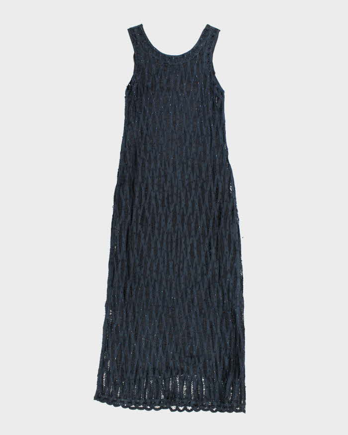 Vintage 90s Carole Little Beaded Dress - S
