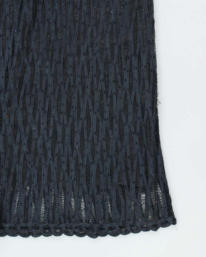 Vintage 90s Carole Little Beaded Dress - S