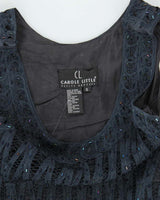 Vintage 90s Carole Little Beaded Dress - S