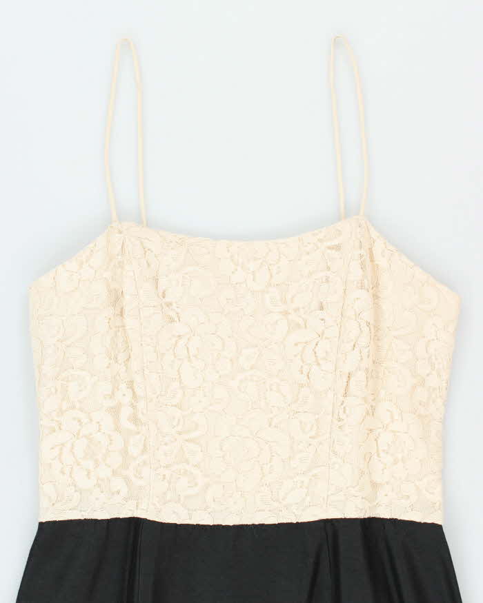 Vintage 80s Lace Strappy Dress - S