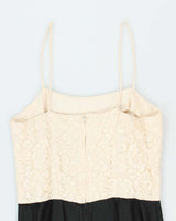 Vintage 80s Lace Strappy Dress - S