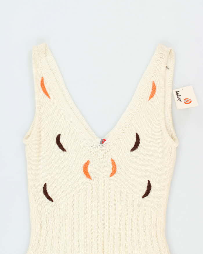 Deadstock Vintage 70s Audrey Knit Dress - S