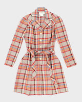Vintage 70s Wendy Button-Up Wool Blend Dress - S