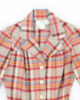 Vintage 70s Wendy Button-Up Wool Blend Dress - S