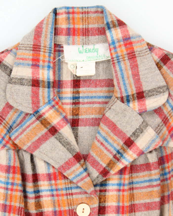 Vintage 70s Wendy Button-Up Wool Blend Dress - S