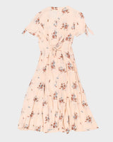 Vintage Floral Button-Up Dress - L