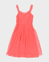 Vintage Pink Lace Sheer Slip Dress - S