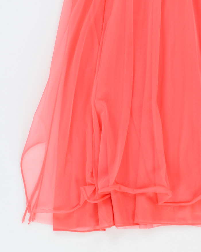Vintage Pink Lace Sheer Slip Dress - S