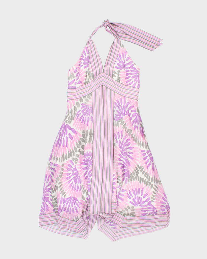 Vintage BCBG Maxazria Silk Halter Dress - M