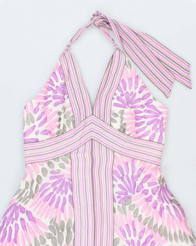 Vintage BCBG Maxazria Silk Halter Dress - M