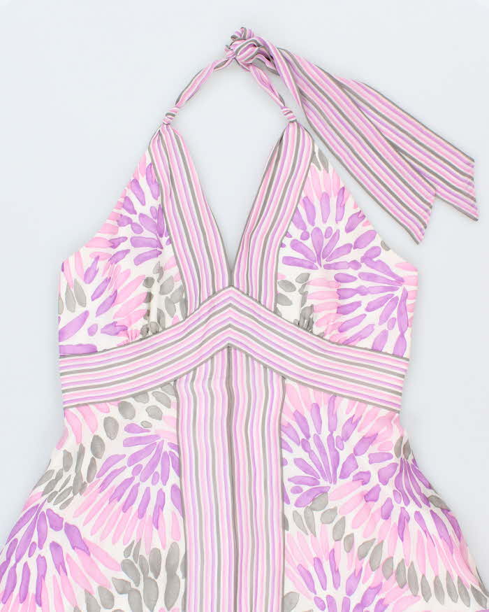 Vintage BCBG Maxazria Silk Halter Dress - M