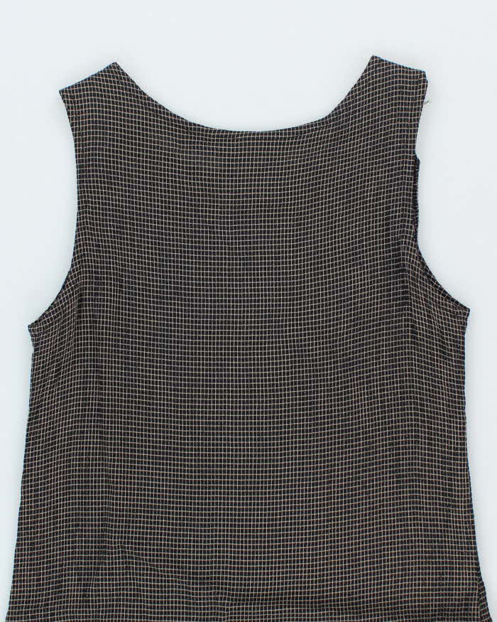 Vintage 90s Dressing Clio Checked Maxi Dress - S