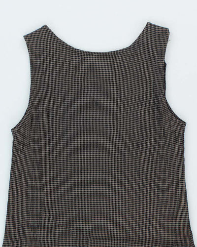 Vintage 90s Dressing Clio Checked Maxi Dress - S