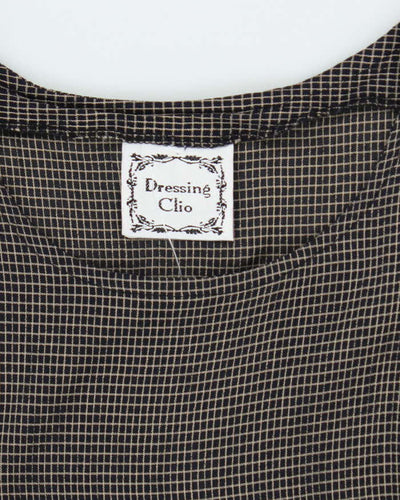 Vintage 90s Dressing Clio Checked Maxi Dress - S