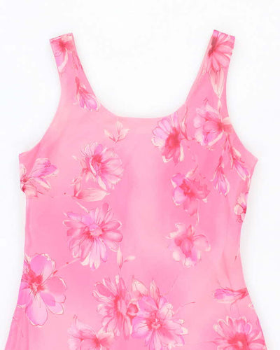 Vintage 90s Jessica Floral Scoop Back Dress - M