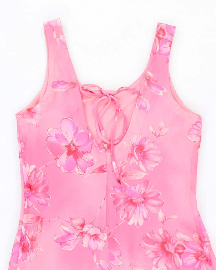 Vintage 90s Jessica Floral Scoop Back Dress - M