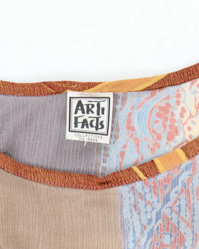 Vintage 00s Arti Facts Pattern Maxi Dress - M