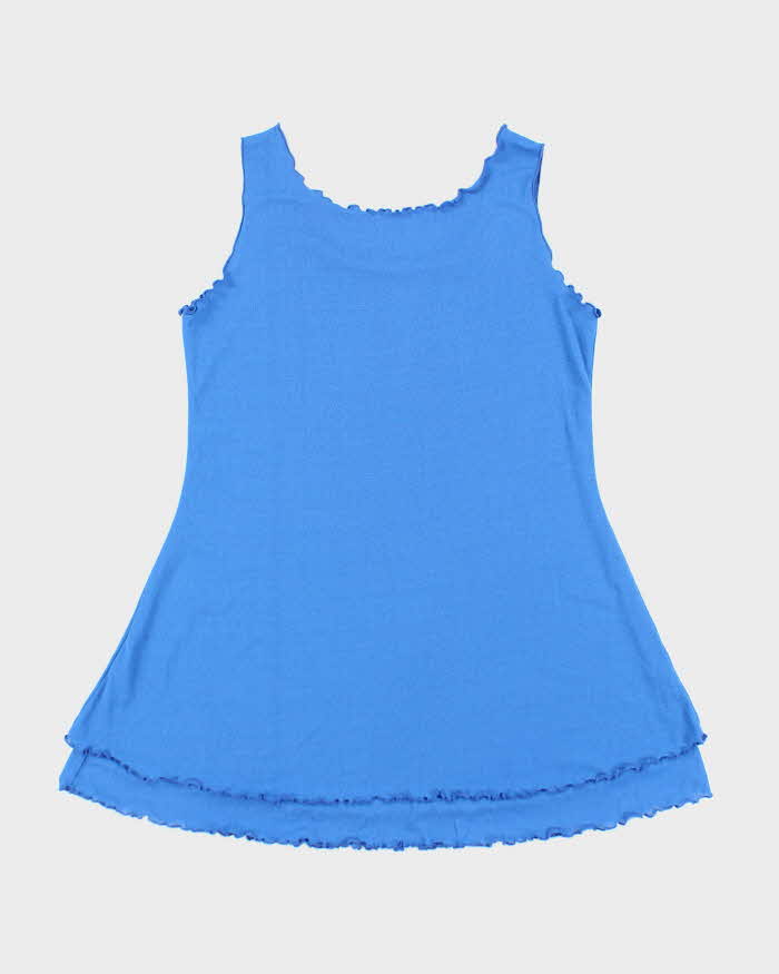 Vintage 90s Rapz Mesh Lettuce Hem Dress - M