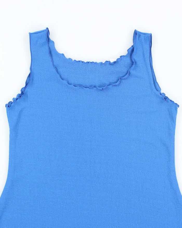 Vintage 90s Rapz Mesh Lettuce Hem Dress - M