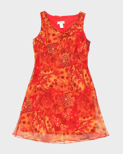 Vintage 90s Alyn Paige Mesh Floral Dress - M