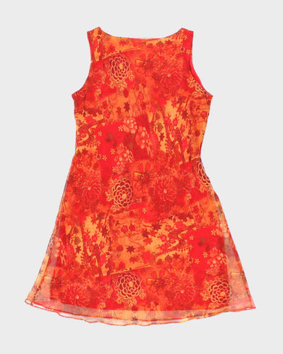 Vintage 90s Alyn Paige Mesh Floral Dress - M