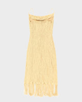 Vintage 90s Rhapsody Gold Cowl Neck Dress - XS