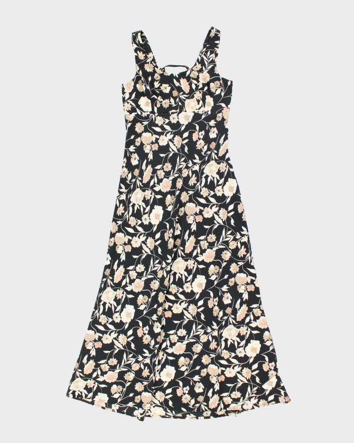 Vintage 90s Jay Jacobs Floral Lace-Up Dress - S
