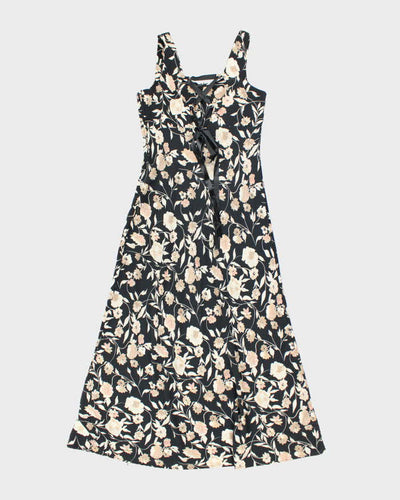 Vintage 90s Jay Jacobs Floral Lace-Up Dress - S