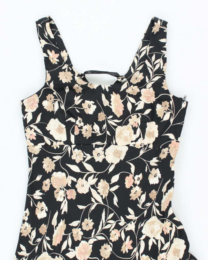 Vintage 90s Jay Jacobs Floral Lace-Up Dress - S