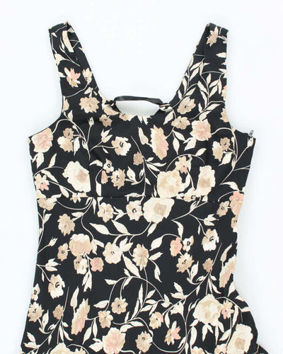 Vintage 90s Jay Jacobs Floral Lace-Up Dress - S