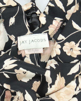 Vintage 90s Jay Jacobs Floral Lace-Up Dress - S