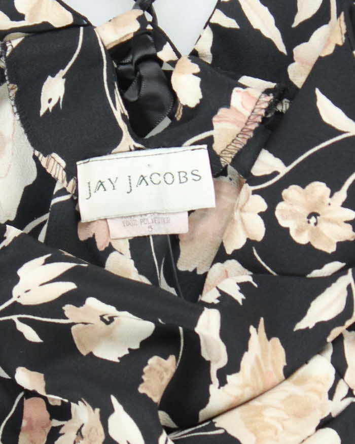 Vintage 90s Jay Jacobs Floral Lace-Up Dress - S