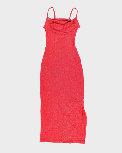 Vintage Y2k 00s M Studio Cowl Neck Sparkly Dress - XS