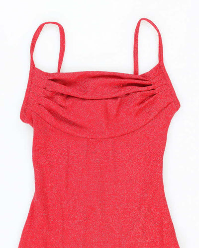 Vintage Y2k 00s M Studio Cowl Neck Sparkly Dress - XS
