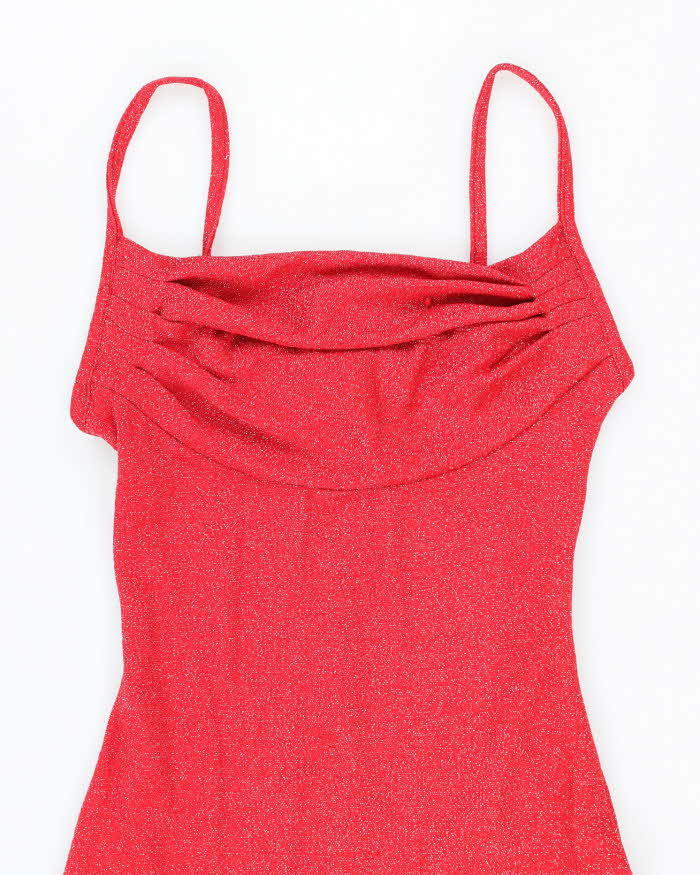 Vintage Y2k 00s M Studio Cowl Neck Sparkly Dress - XS