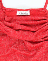 Vintage Y2k 00s M Studio Cowl Neck Sparkly Dress - XS